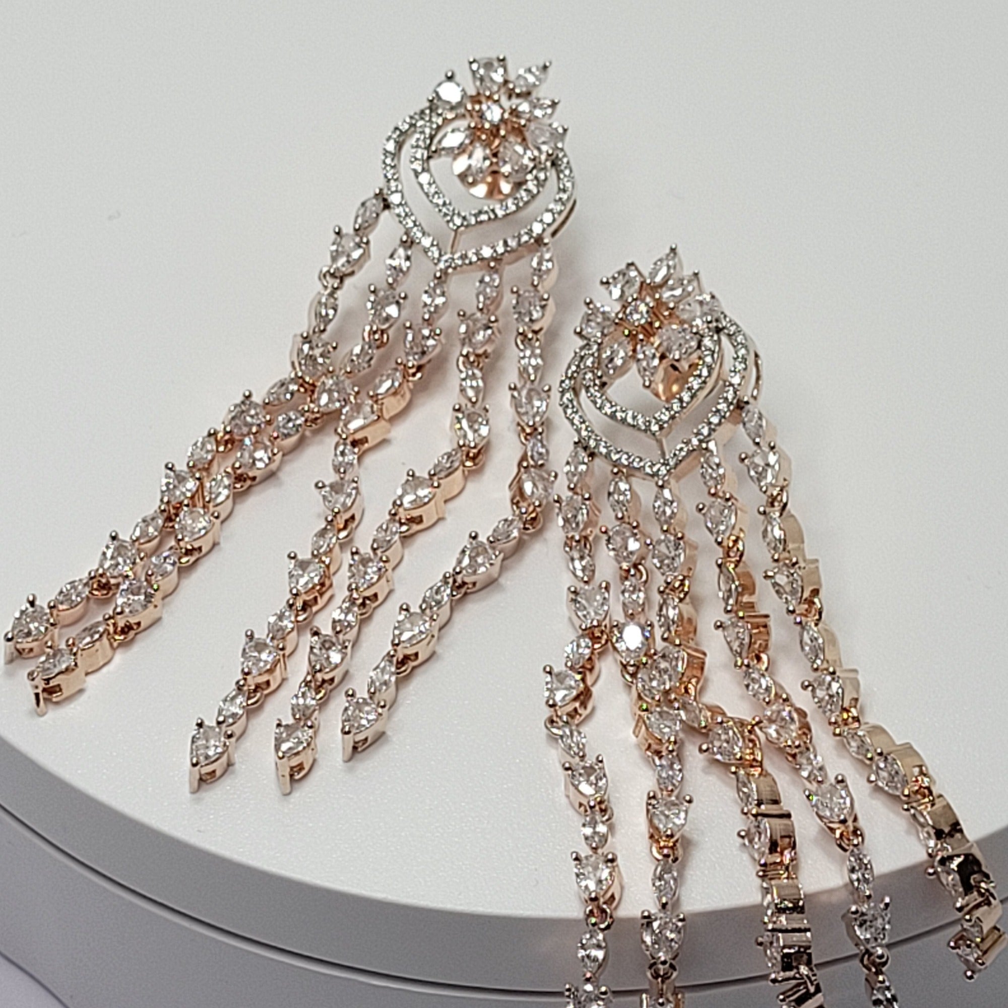 AD & Crystal - Chandelier Earrings