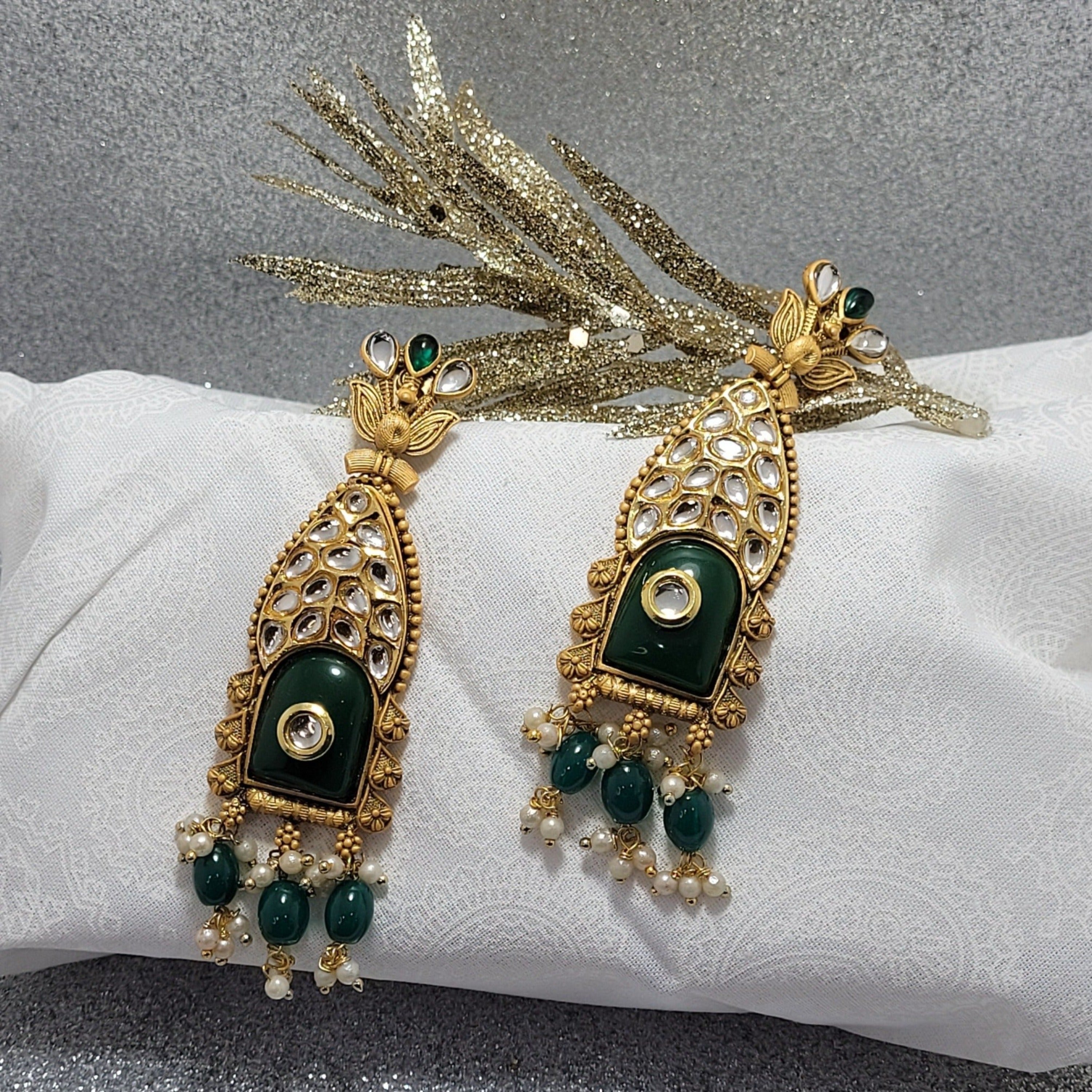 Kundan Earrings - Temple Jewelry