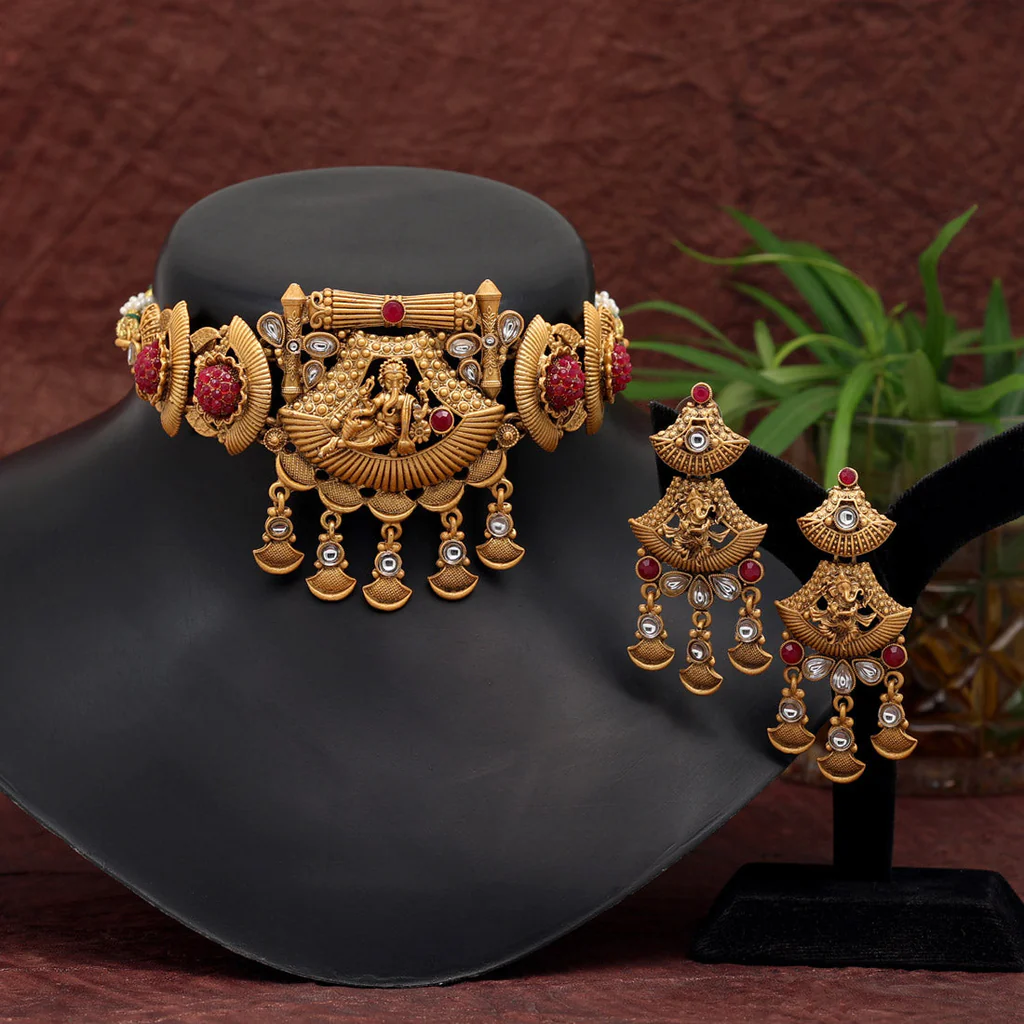 Choker & earring Set - Temple Jewelry